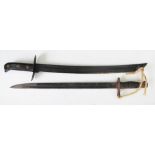 A short sword, possibly Japanese, with 46cm blade,