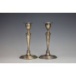 A pair of silver candlesticks, Pearce & Sons, Sheffield 1913,