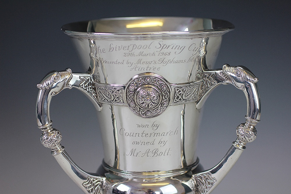 Horse Racing Interest: A large silver trophy London 1910, - Image 3 of 5