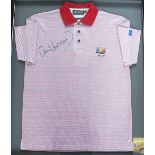 A 2006 Ryder Cup European Team shirt signed by Ian Woosnam,