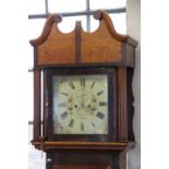 A 19th century oak and mahogany eight day longcase clock,