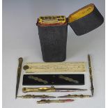An early 19th century shagreen cased instrument set,