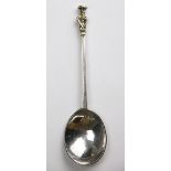 A Commonwealth / Early Charles II silver seal top spoon, Stephen Venables, London probably 1658,