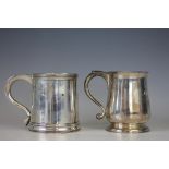 A silver christening mug, Edward Barnard & Sons Ltd, London 1923, of typical baluster form,