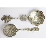 A Dutch silver import spoon, import marks for Berthold Muller,