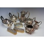 A selection of silver and plated wares,