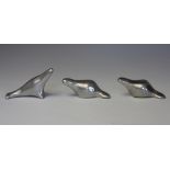 Three aluminium animals by Hoselton Canada, each signed and numbered,