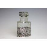 A Continental silver mounted perfume bottle and stopper, circa 1900,