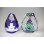 Two Caithness Glass paperweights designed by Sarah Peterson,