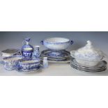 A quantity of 19th century and later blue and white china, to include Asiatic Pheasants,