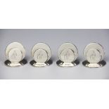 A set of four silver menu holders, Sampson Mordan, Chester 1903,