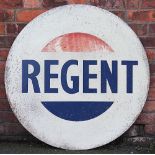 A Regent petrol coloured tin circular advertising sign, 97.