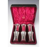 A cased set of six silver goblets, Martin Hall, Sheffield 1901,