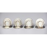 A set of four silver menu holders, Sampson Mordan, Chester 1905,