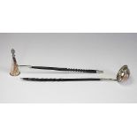 A George III silver toddy ladle, London 1791, with twisted baleen handle,