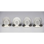 A set of four silver menu holders, Sampson Mordan, Chester 1906 and 1907 (x3),