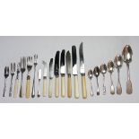 A quantity of silver plated cutlery, to include fiddle pattern EPNS cutlery,