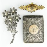 A silver vesta case, Joseph Hawkins, Birmingham 1896,