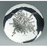 A silver dish, Birmingham 1977, 'SD' within sheild surround, of circular form,