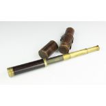 A 19th century Dollond of London lacquered brass three drawer telescope,