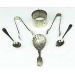 A Victorian silver caddy spoon, with shell shaped bowl, George Adams, London 1847,