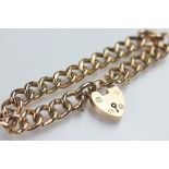 A 9ct gold curb link bracelet,