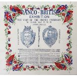 A souvenir tissue for the Franco - British Exhibition, printed and published by Mrs S.