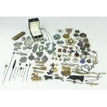 An collection of silver and jewellery to include a quantity of cufflinks and buttons to include 9ct