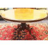 A Victorian mahogany oval loo table,