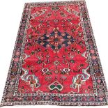 A Persian Hamadan wool rug,