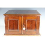 A Victorian mahogany cased canteen of fiddle pattern flat ware, John Round & Sons,