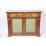 A reproduction Recency style mahogany credenza,