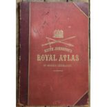 JOHNSON (A), ROYAL ATLAS OF MODERN GEOGRAPHY, new ed, 3/4 leather with gilt decorated front board,