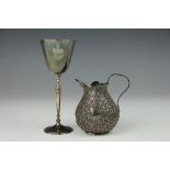 A silver goblet 'PBH', London 1971,