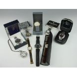 Assorted wristwatches, to include; a Pulsar Quartz Racing Chronograph 50M boxed, a Pulsar Kinetic,