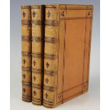 CHAUCER (G), THE CANTERBURY TALES, three vols, with essay by Thomas Tyrwhitt, full tan calf,