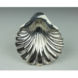 An Edwardian silver shell shaped butter dish, Atkin Brothers, Sheffield 1905,