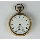 A gold plated pocket watch,