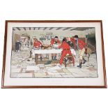 After Cecil Aldin, Colour print, The Fallowfield Hunt, Published by Lawrence and Bullen Limited,