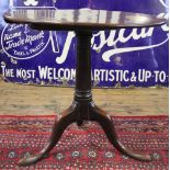 A George III mahogany tilt top occasional table,