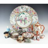 A large Japanes famille rose charger, 45cm diameter,