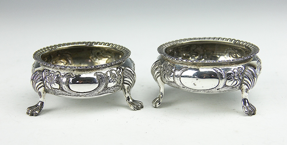 A pair of Victorian silver salts, Robert Harper, London 1964,