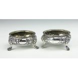 A pair of Victorian silver salts, Robert Harper, London 1964,