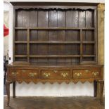 A George III and later Shropshire oak dresser,