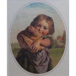 English School (19th century), Colour print, The Bakers Girl, Printed by Leighton Bros, 30cm x 24cm,