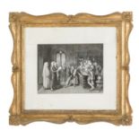 INCISIONE in bianco e nero entro cornice a guantiera. Italia XIX secolo Misure: cm 72 x 65