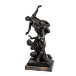 SCULTURA in bronzo, fusione a cera persa raffigurante "ratto di Proserpina". XX secolo Misure: h