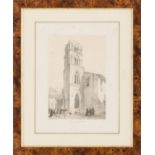 STAMPA "torre della Chiesa La Martorana a Palermo". XX secolo Misure: cm 33 x 45