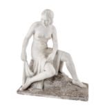 SCULTURA in stucco raffigurante "nudo femminile". Italia primi '900 Misure: cm 7x 38 x h 89