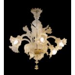 LAMPADARIO stile Luigi XVI a sei luci in bronzo. Sicilia primi '900 Misure: h cm 95